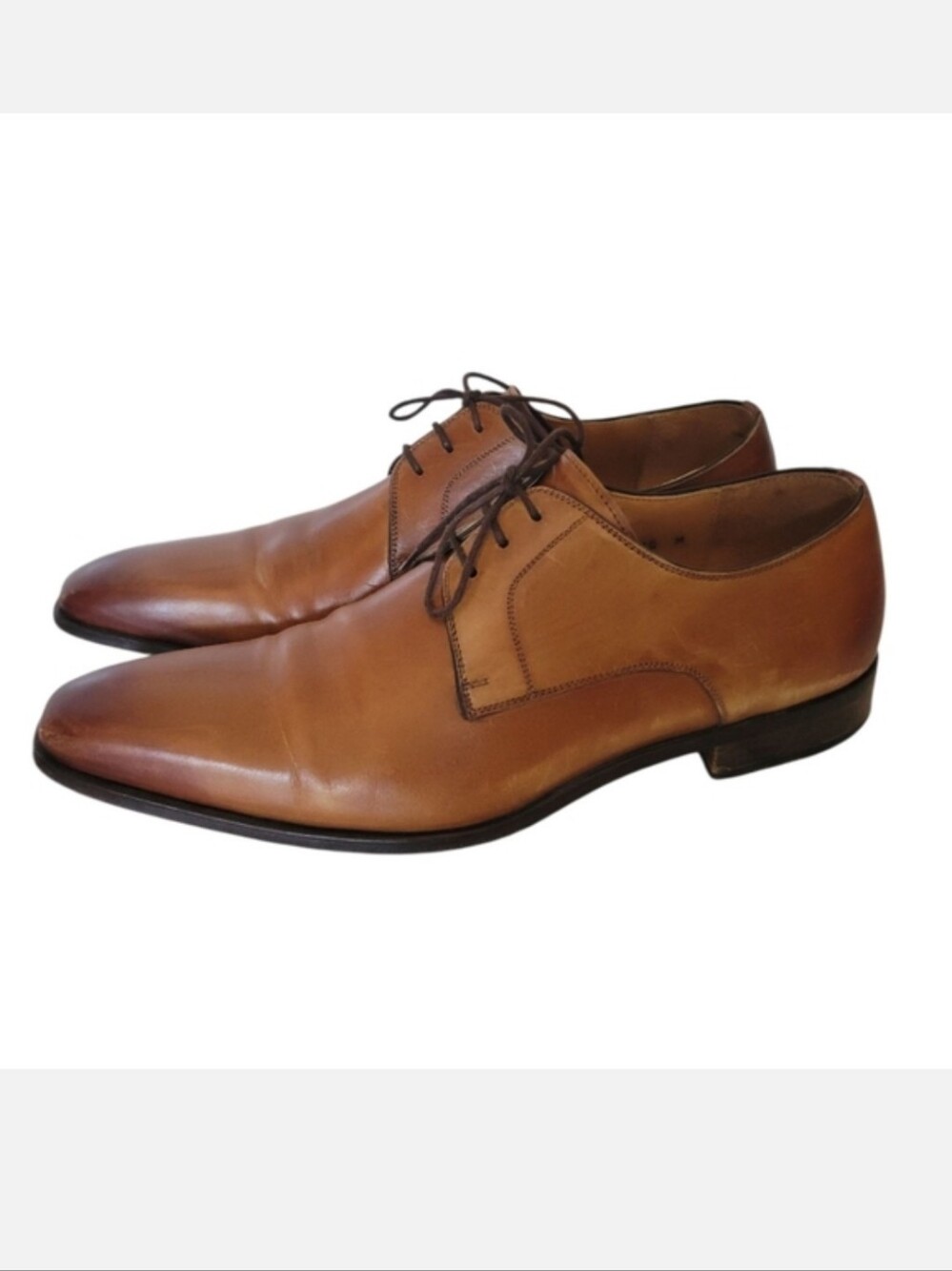 MAGNANNI Ombre Brown Leather Dress Shoes Made Spain 10M
